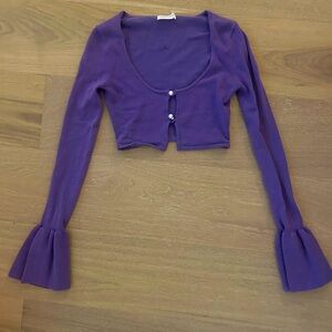 Lovers + Friends Purple Long Sleeve Cardigan
